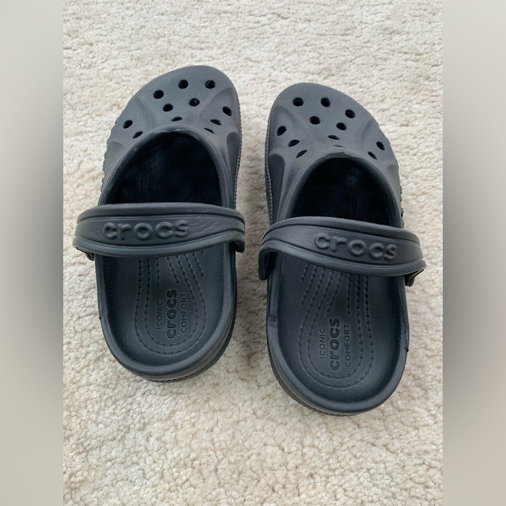 Crocs Little Kid Size 13 / C13 Black Baya Clogs Slip On Sandals - Picture 4 of 6